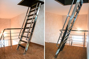 складная чердачная металлическая лестница